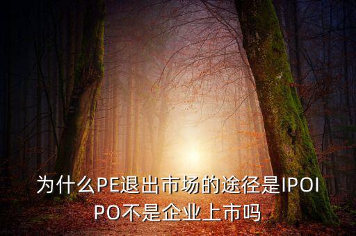 pe為什么要退出，為什么PE退出市場的途徑是IPOIPO不是企業(yè)上市嗎