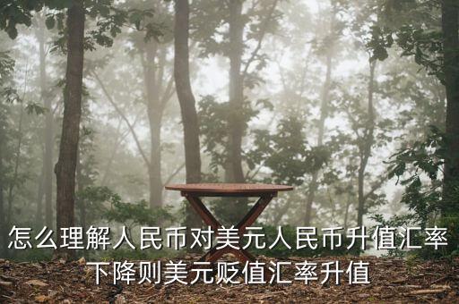 人民幣對(duì)美元講的說明什么，怎么理解人民幣對(duì)美元人民幣升值匯率下降則美元貶值匯率升值