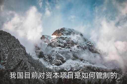 我國目前對(duì)資本項(xiàng)目是如何管制的