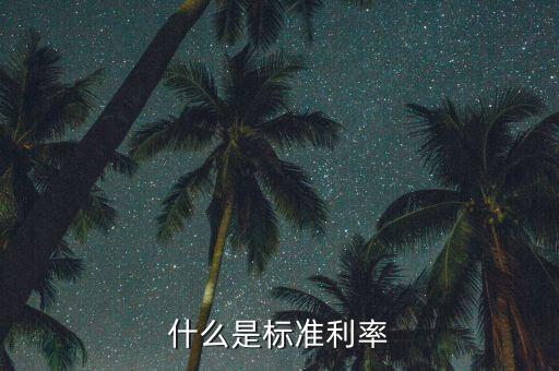 利率屬于什么指標(biāo)，什么是標(biāo)準(zhǔn)利率