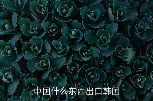 中國(guó)向韓國(guó)出口什么，中國(guó)都向韓國(guó)出口哪些呢