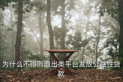 什么是退出類融資平臺，為什么不得向退出類平臺發(fā)放公益性貸款