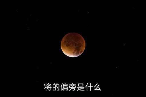 什么將什么，將的偏旁是什么
