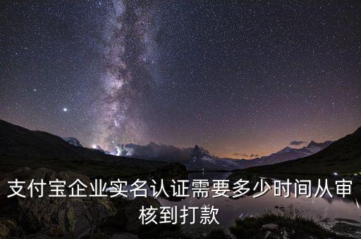 融業(yè)網(wǎng)什么時候立案，支付寶企業(yè)實名認證需要多少時間從審核到打款