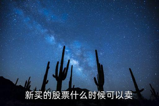 股票在開盤的什么時候可以賣的，新買的股票什么時候可以賣