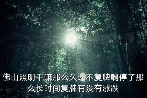 佛山照明為什么不漲，股票佛山照明的評級有所下降是什么原因