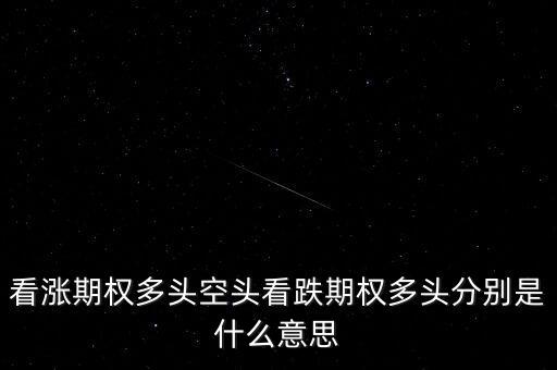 看跌期權是什么意思，看漲期權多頭空頭看跌期權多頭分別是什么意思