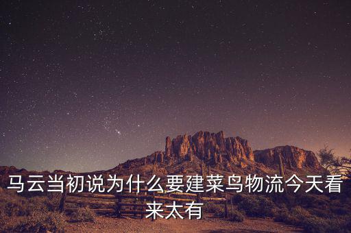 馬云為什么要做物流，馬云為何不搞物流