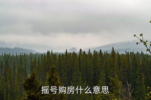 什么是搖號選房，買房搖號是什么意思