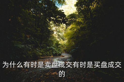 為什么有時(shí)是賣盤(pán)成交有時(shí)是買(mǎi)盤(pán)成交的
