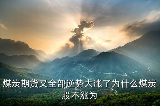 為什么煤炭股，煤炭期貨又全部逆勢大漲了為什么煤炭股不漲為