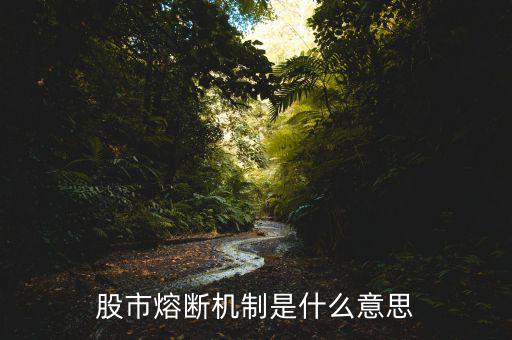 熔斷機制是什么意思，熔斷機制怎么理解啊