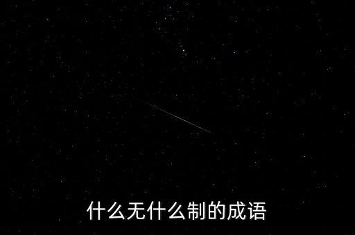 什么制不什么，成語什么無什么制