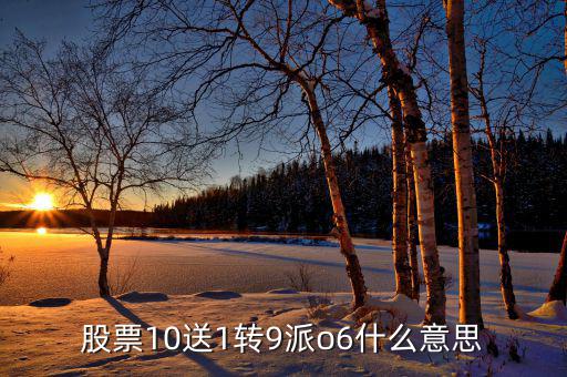 股票10送9轉1什么意思，股票10送1轉9派o6什么意思