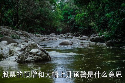 預(yù)虧期是什么意思，股票的預(yù)增和大幅上升預(yù)警是什么意思