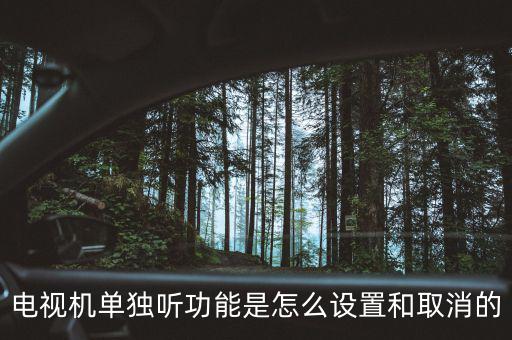 tcl電視單獨聽什么意思，電視機單獨聽功能是怎么設(shè)置和取消的