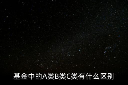 基金中的A類(lèi)B類(lèi)C類(lèi)有什么區(qū)別