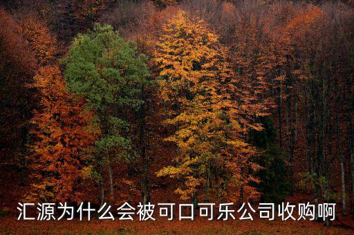 可口可樂公司為什么要收購(gòu)匯源，為什么匯源會(huì)給可口可樂收購(gòu)