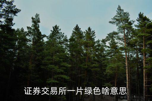 股票一片綠什么意思，股票綠了是什么意思么