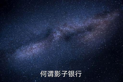 麥卡利對影子銀行的定義是什么，何謂影子銀行