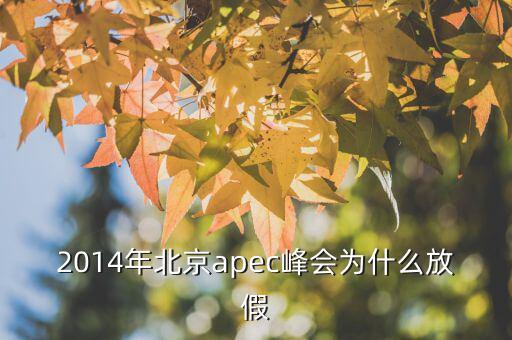 為什么apec要放假，APEC黃金周為何要放假