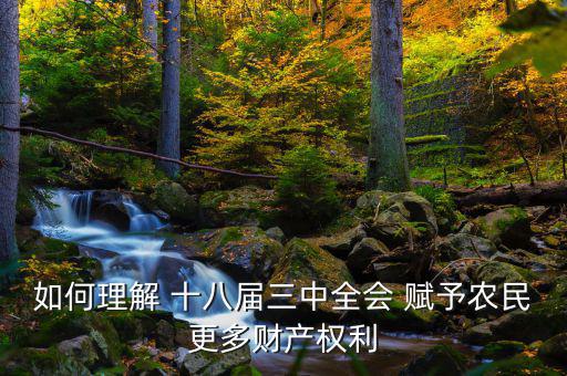 什么是農(nóng)民住房財產(chǎn)權(quán)，如何理解 十八屆三中全會 賦予農(nóng)民更多財產(chǎn)權(quán)利