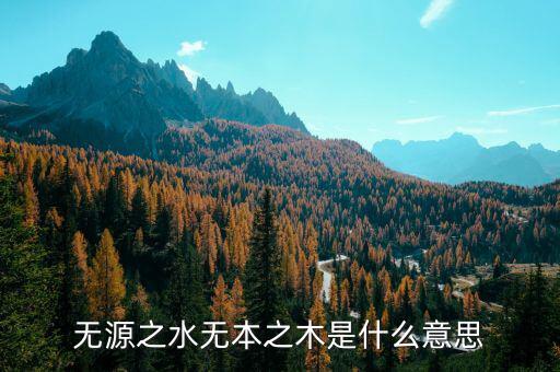 無源之水下一句是什么，無源之水下一句
