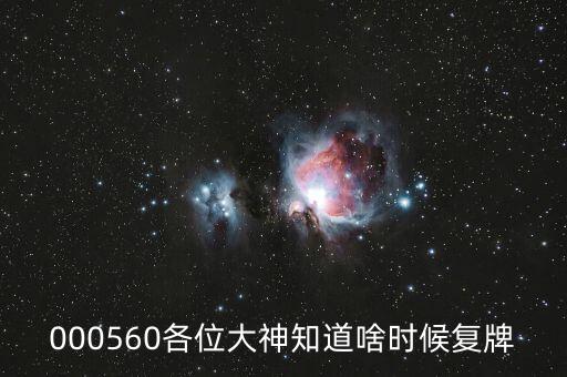 佳訊飛鴻什么時候復(fù)牌，000560各位大神知道啥時候復(fù)牌