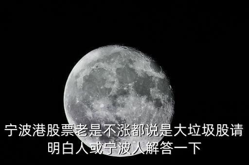寧波港為什么停盤，寧波港股票老是不漲都說是大垃圾股請明白人或寧波人解答一下