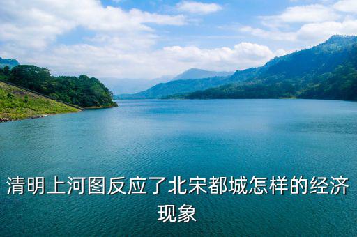 清明上河圖反應了北宋都城怎樣的經(jīng)濟現(xiàn)象