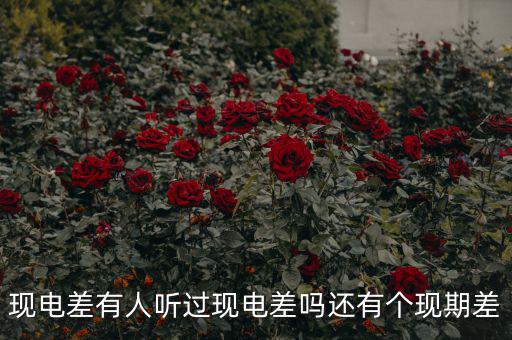 什么是現(xiàn)期差，現(xiàn)電差有人聽過現(xiàn)電差嗎還有個現(xiàn)期差