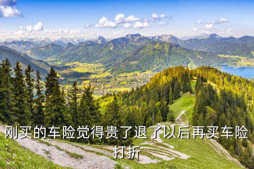 剛買的車險覺得貴了退了以后再買車險打折