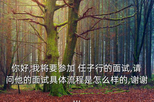 你好,我將要參加 任子行的面試,請(qǐng)問他的面試具體流程是怎么樣的,謝謝...