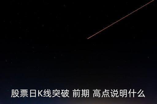 股票日K線(xiàn)突破 前期 高點(diǎn)說(shuō)明什么