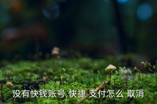 沒(méi)有快錢賬號(hào),快捷 支付怎么 取消