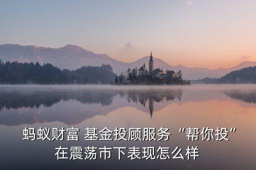  螞蟻財富 基金投顧服務“幫你投”在震蕩市下表現(xiàn)怎么樣