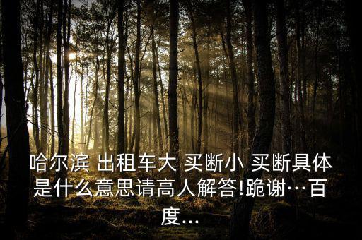 出租車怎么買斷,出租車公司須先取得經營權再承包給司機