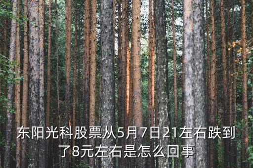 東陽光科為什么跌，東陽光科股票從5月7日21左右跌到了8元左右是怎么回事