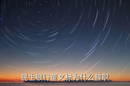董文標現在是什么職務，民生銀行董文標為什么辭職
