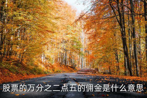萬二點五傭金什么意思，買股票萬二點五的傭金概念是咋樣的