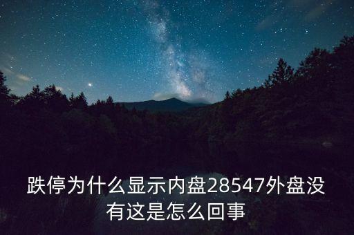 一字跌停內(nèi)盤為什么不是零，股票內(nèi)盤0是不是一天都是跌停