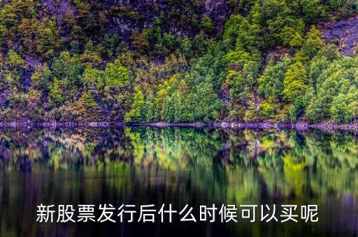 上市股票什么時(shí)候買，股票什么時(shí)候買
