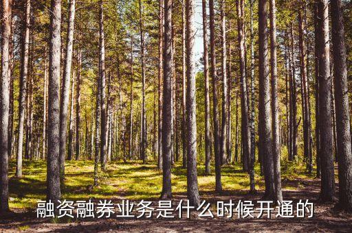 融資融券業(yè)務(wù)什么時(shí)候開始的，融資融券什么時(shí)候開始