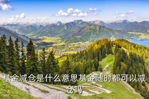 基金減倉(cāng)是什么意思意思，請(qǐng)問基金術(shù)語 加倉(cāng)和減倉(cāng) 是什么意思 謝謝