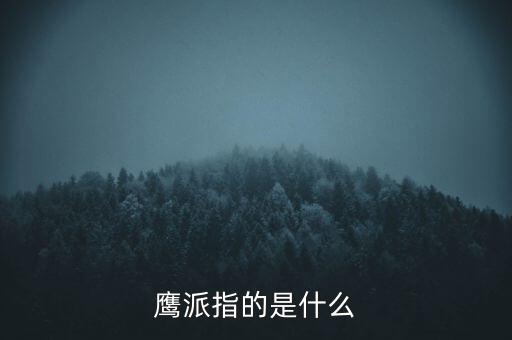 美聯(lián)儲(chǔ)鷹派是什么意思，美國(guó)政壇里的鷹派是什么意思