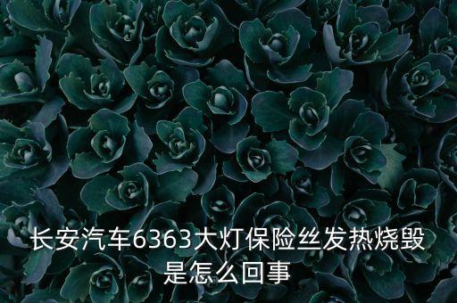 車的大燈保險(xiǎn)絲為什么過熱，長安汽車6363大燈保險(xiǎn)絲發(fā)熱燒毀是怎么回事