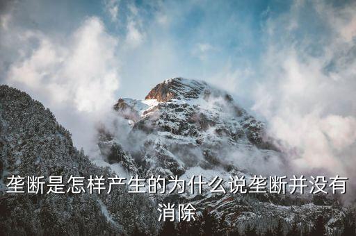 什么是壟斷，壟斷是怎樣產(chǎn)生的為什么說壟斷并沒有消除