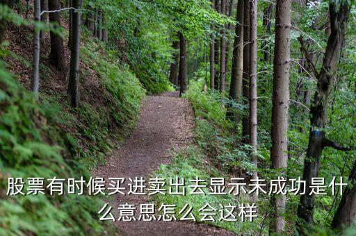 股票有時(shí)候買進(jìn)賣出去顯示未成功是什么意思怎么會這樣