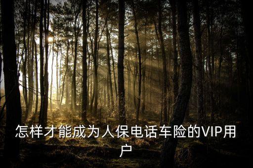 人保車險(xiǎn)vip是什么意思，要怎么才能成為中國人保車險(xiǎn)VIP