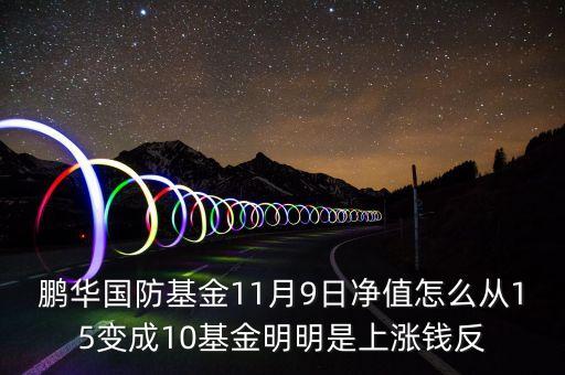 鵬華國(guó)防上折是什么意思，鵬華國(guó)防基金里的凈值怎么突然間多了好多 是什么情況